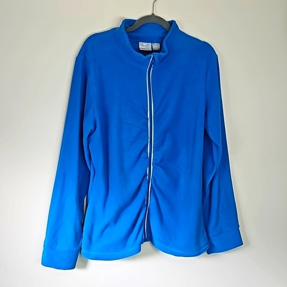 Kinetic Energy Zip Up Fleece Jacket XLP Petite EUC